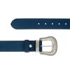 Western Cowboy Belt | Blue Suede Leather -Belt Shop Western Cowboy Belt Blue Suede Leather 2