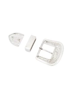 Western Rhinestone Belt Buckle 3 Piece Set