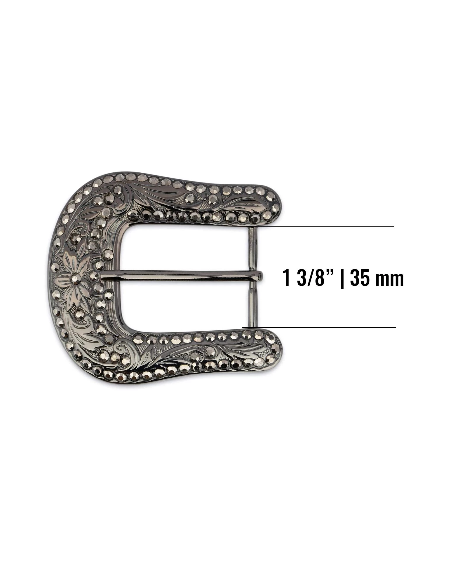 Western Rhinestone Belt Buckle 35 Mm 4 Western Rhinestone Belt Buckle 35 Mm - Image 2