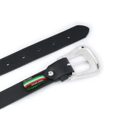 Western Silver Chain Belt For Women | Black Full Grain Leather -Belt Shop Western Silver Chain Belt For Women Black Full Grain Leather 15