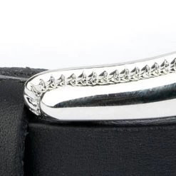 Western Silver Chain Belt For Women | Black Full Grain Leather -Belt Shop Western Silver Chain Belt For Women Black Full Grain Leather 4
