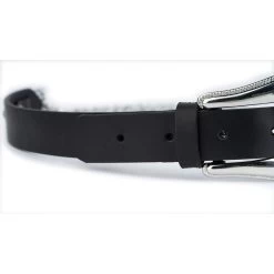 Western Silver Chain Belt For Women | Black Full Grain Leather -Belt Shop Western Silver Chain Belt For Women Black Full Grain Leather 7
