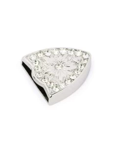 Western Belt Buckle End Tips With Rhinestones