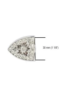 Western Belt Buckle End Tips With Rhinestones -Belt Shop Western belt buckle end tips with rhinestones TIWE35NIRH 4
