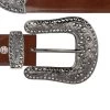 Western Brown Belt With Black Crystal Buckle -Belt Shop Western brown belt with black crystal buckle copy