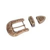 Western Rhinestone Copper Belt Buckle