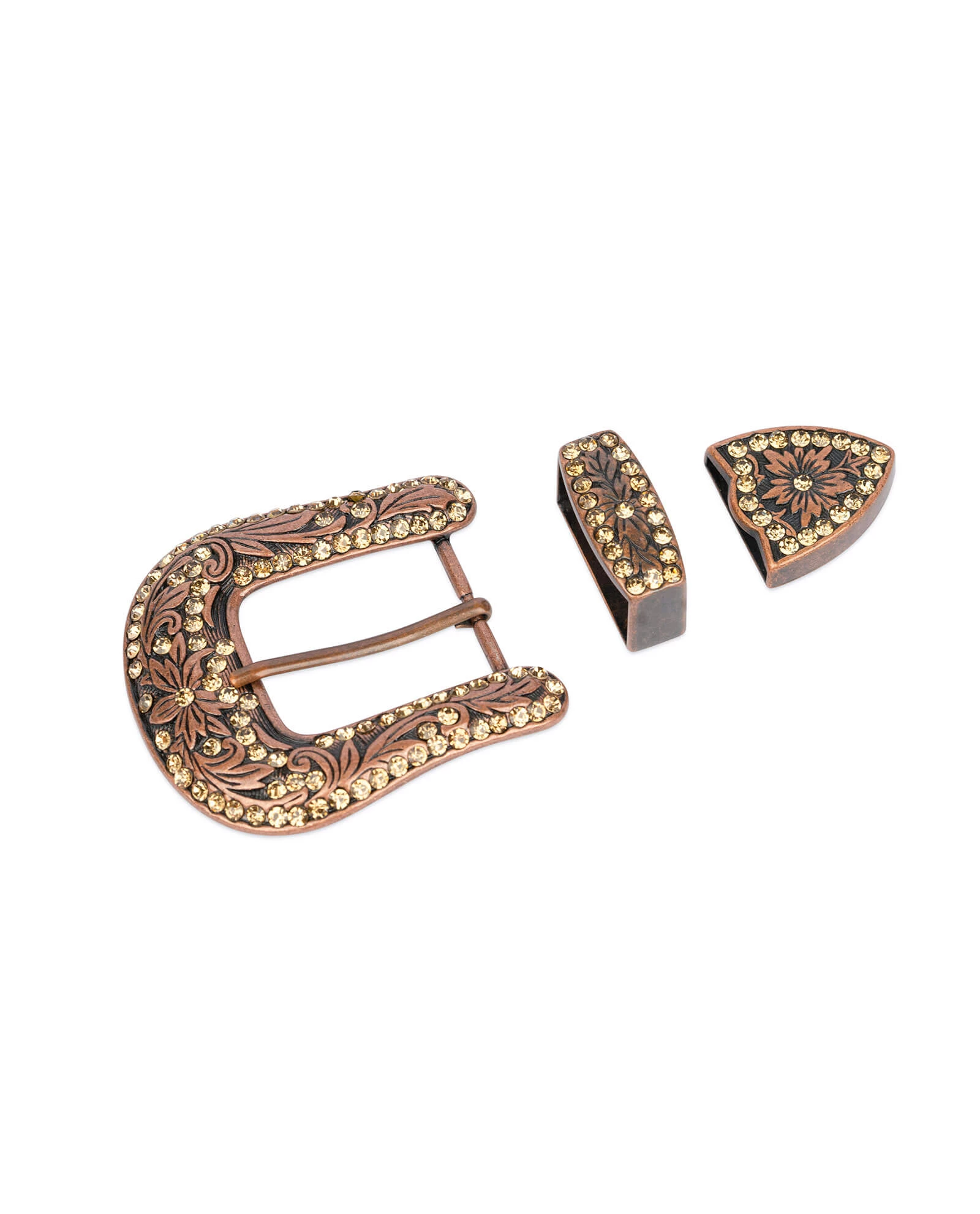 Western Rhinestone Copper Belt Buckle 3 Western Rhinestone Copper Belt Buckle