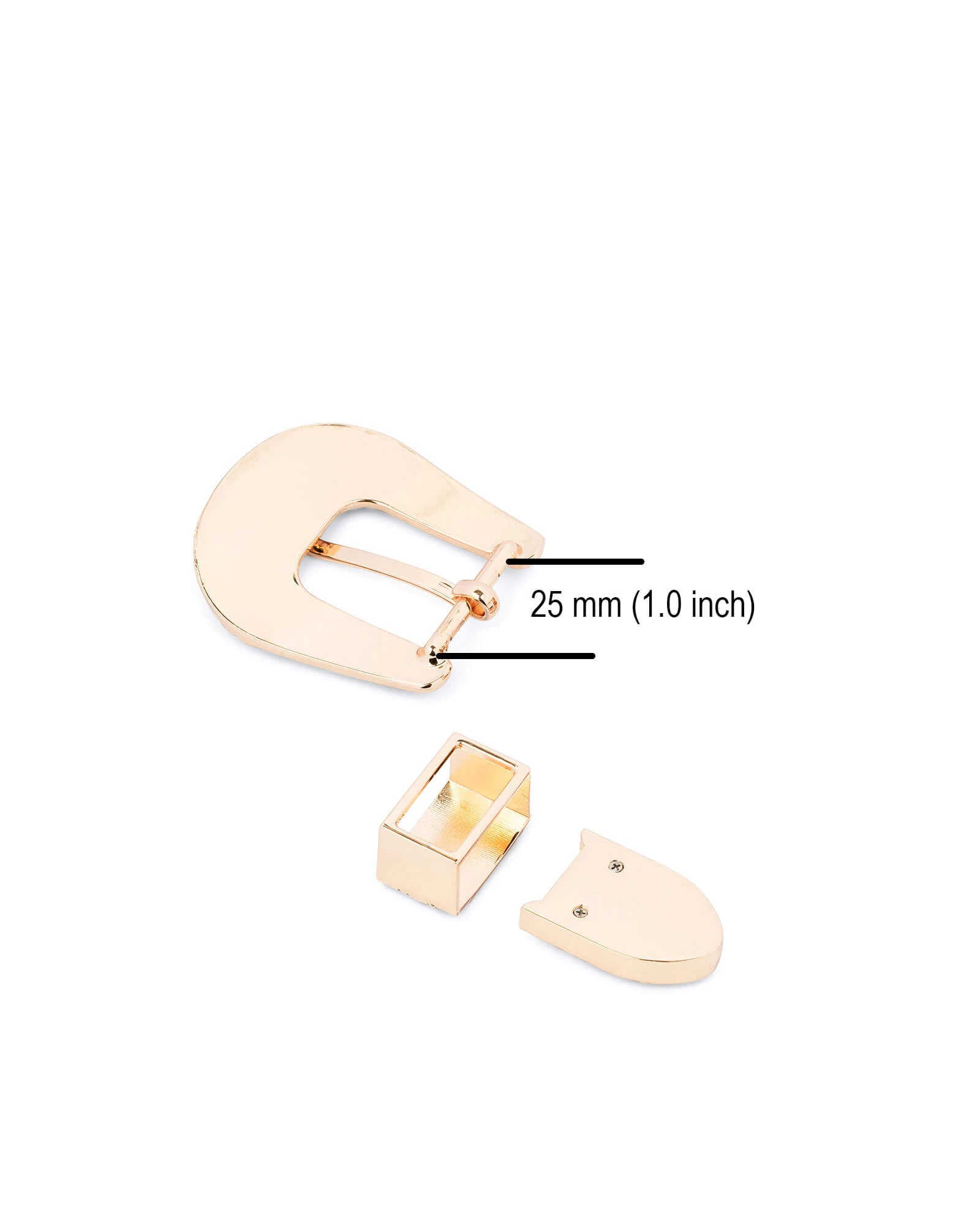 Western Rose Gold Belt Buckle 3 Piece Set 6 Western Rose Gold Belt Buckle 3 Piece Set - Image 4