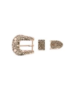 Western Rose Gold Belt Buckle 3 Piece Set 11 Western Rose Gold Belt Buckle 3 Piece Set -Belt Shop Western rose gold belt buckle 3 piece set WERO25SET3 5