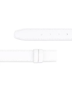 White Belt Men’s Without Buckle | 1 3/8″ Wide Leather