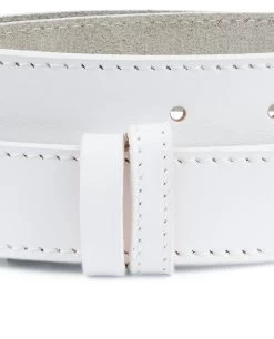 White Leather Belt Men’s | Without Buckle 1 1/8″ -Belt Shop White Leather Belt Mens Without Buckle 1 1 8 Made in Italy