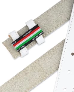 White Leather Belt Men’s | Without Buckle 1 1/8″ -Belt Shop White Leather Belt Mens Without Buckle 1 1 8 Replacement strap