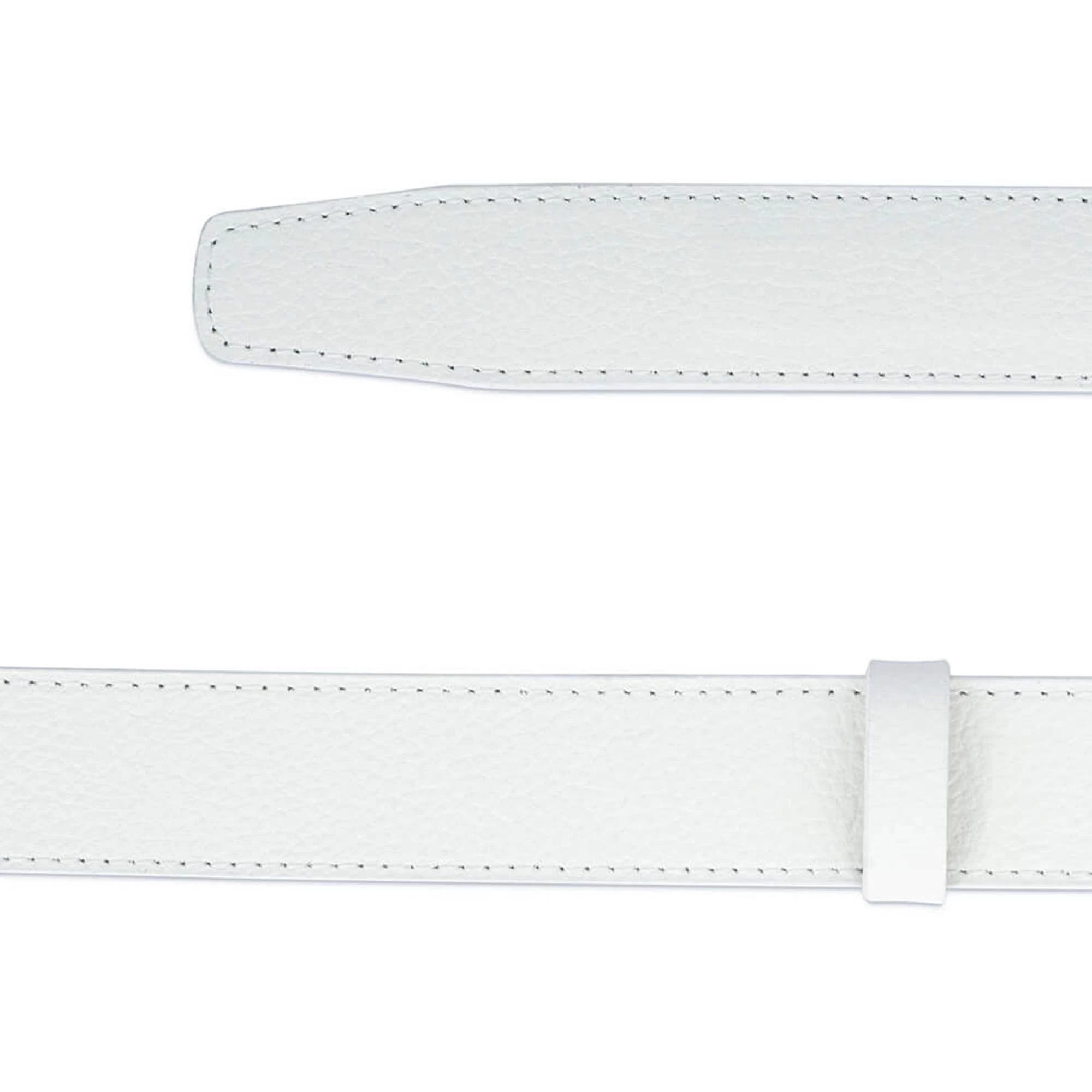 White Ratchet Mens Belt With Lion Head Buckle 5 White Ratchet Mens Belt With Lion Head Buckle - Image 3