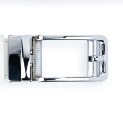 White Ratchet Mens Belt With Automatic Buckle -Belt Shop White Ratchet Mens Belt With Automatic Buckle 3