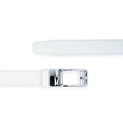 White Ratchet Mens Belt With Automatic Buckle -Belt Shop White Ratchet Mens Belt With Automatic Buckle 4