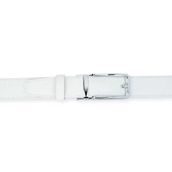 White Ratchet Mens Belt With Automatic Buckle -Belt Shop White Ratchet Mens Belt With Automatic Buckle 6