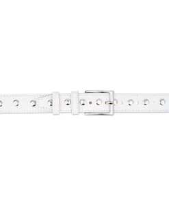 White Studded Belt | Genuine Leather -Belt Shop White Studded Belt Genuine Leather 4