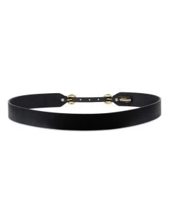 Wide Double Buckle Belt | Gold Solid Brass