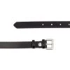 Black Leather Belt For Kids | Red Stitching -Belt Shop Womens Black Leather Belt Red Stitched 2 1