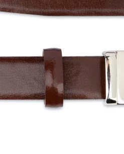 Women’s Brown Leather Belt | Thin 1 Inch -Belt Shop Womens Brown Leather Belt Thin 1 inch Loops