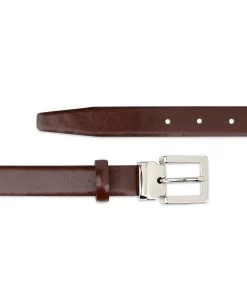 Women’s Brown Leather Belt | Thin 1 Inch