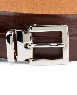 Women’s Brown Leather Belt | Thin 1 Inch -Belt Shop Womens Brown Leather Belt Thin 1 inch Square buckle