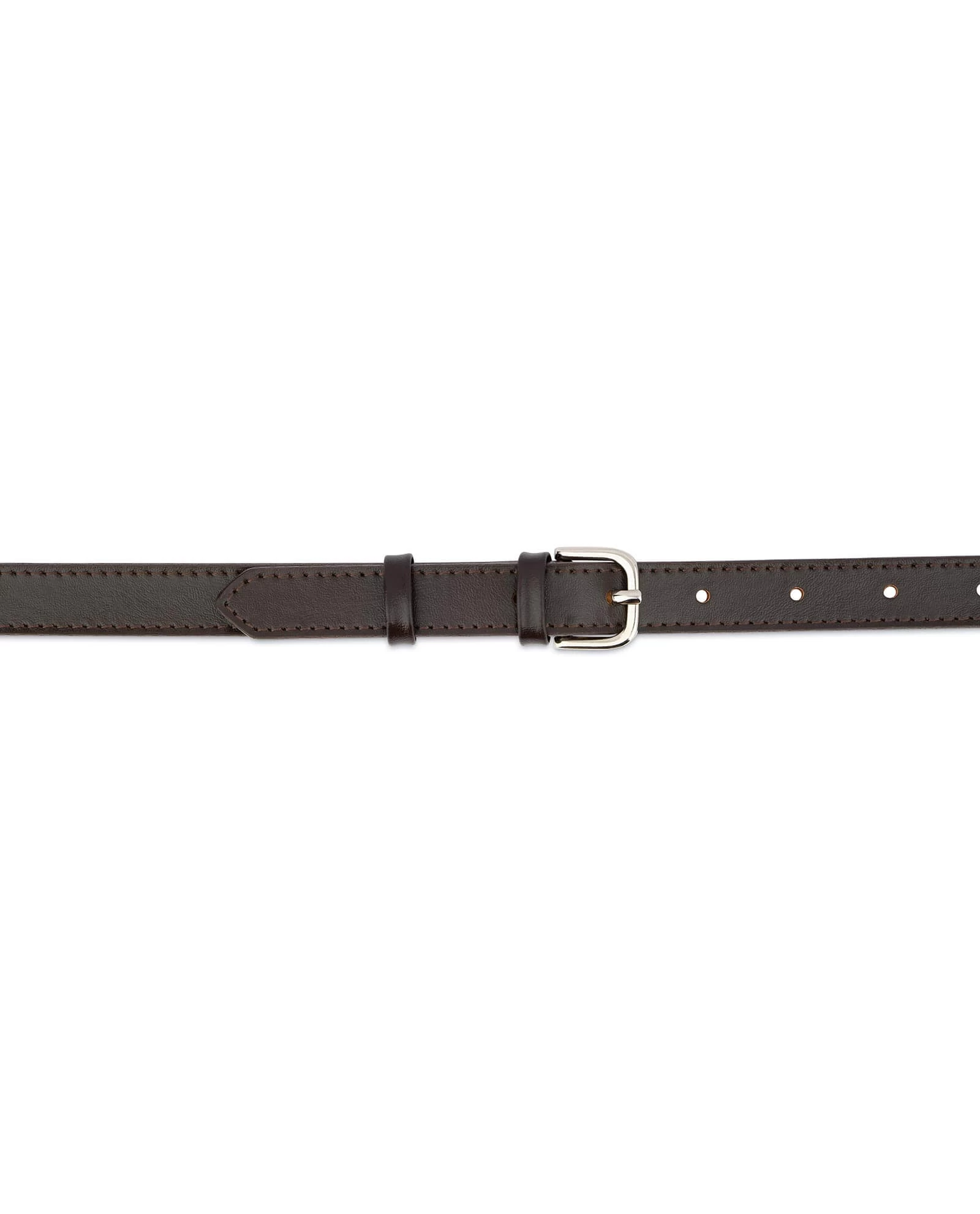 Womens Brown Leather Belt | Thin 2.0 Cm 4 Womens Brown Leather Belt | Thin 2.0 Cm - Image 2