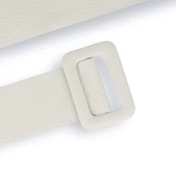 Womens High Waist Belt With Rectangle Buckle | Beige Leather -Belt Shop Womens High Waist Belt With Rectangle Buckle Beige Leather 3