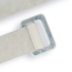 Womens High Waist Belt With Rectangle Buckle | Beige Leather -Belt Shop Womens High Waist Belt With Rectangle Buckle Beige Leather 5