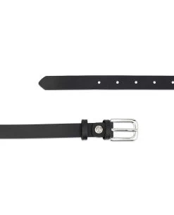 Womens Leather Belt | Black Thin 2.0 Cm