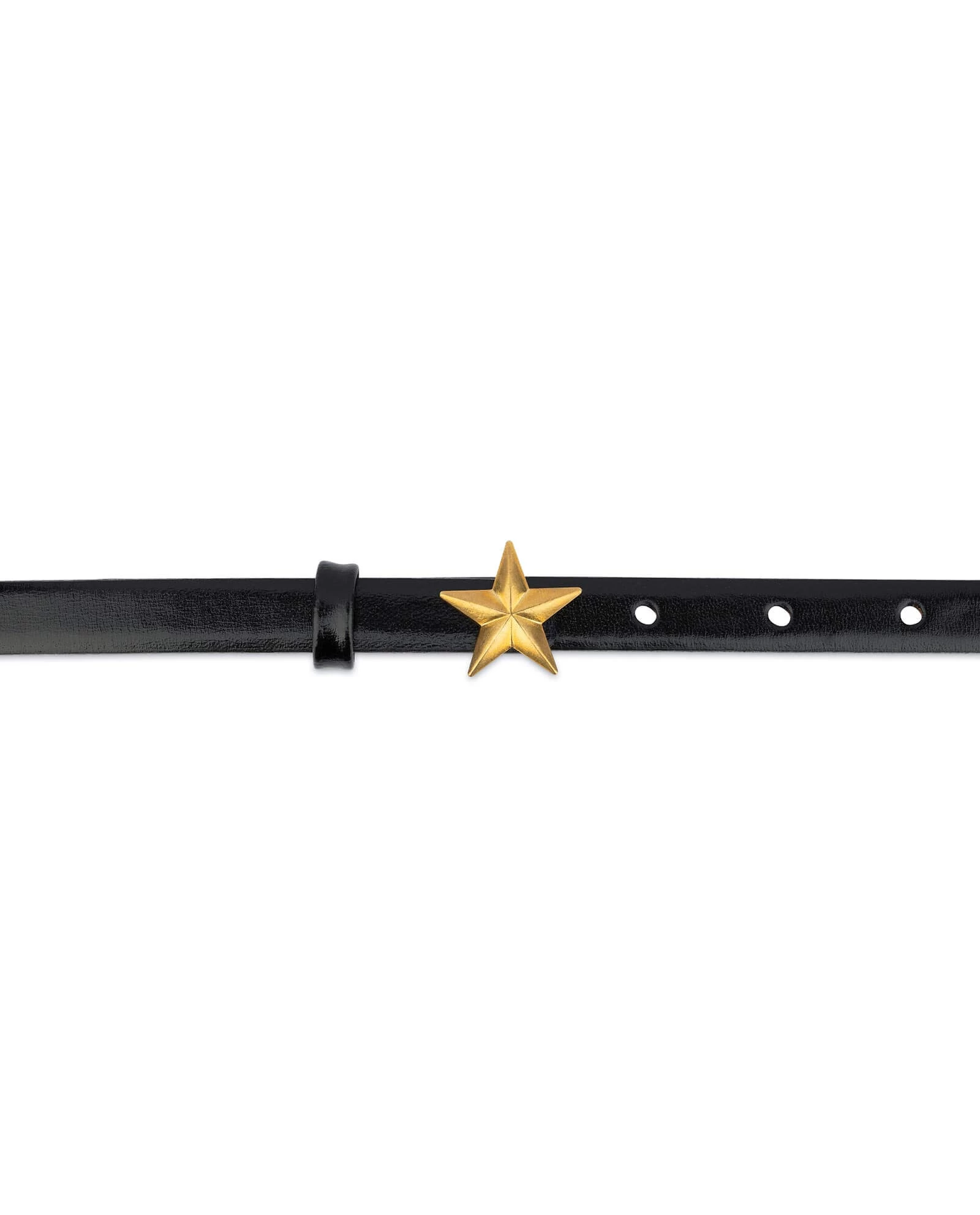 Black Boys Belts With Brass Star Buckle 3 Black Boys Belts With Brass Star Buckle