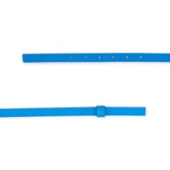 Azure Blue Leather Belt Strap Replacement 1.5 Cm