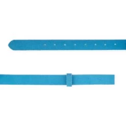 Azure Blue Suede Belt Strap For Buckles – Replacement 1 Inch
