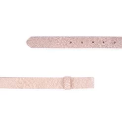 Beige Full Grain Leather Replacement Belt Strap