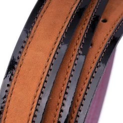 Beige Luxury Belt Strap – Patent Leather With Suede -Belt Shop beige luxury belt strap patent leather with suede 5