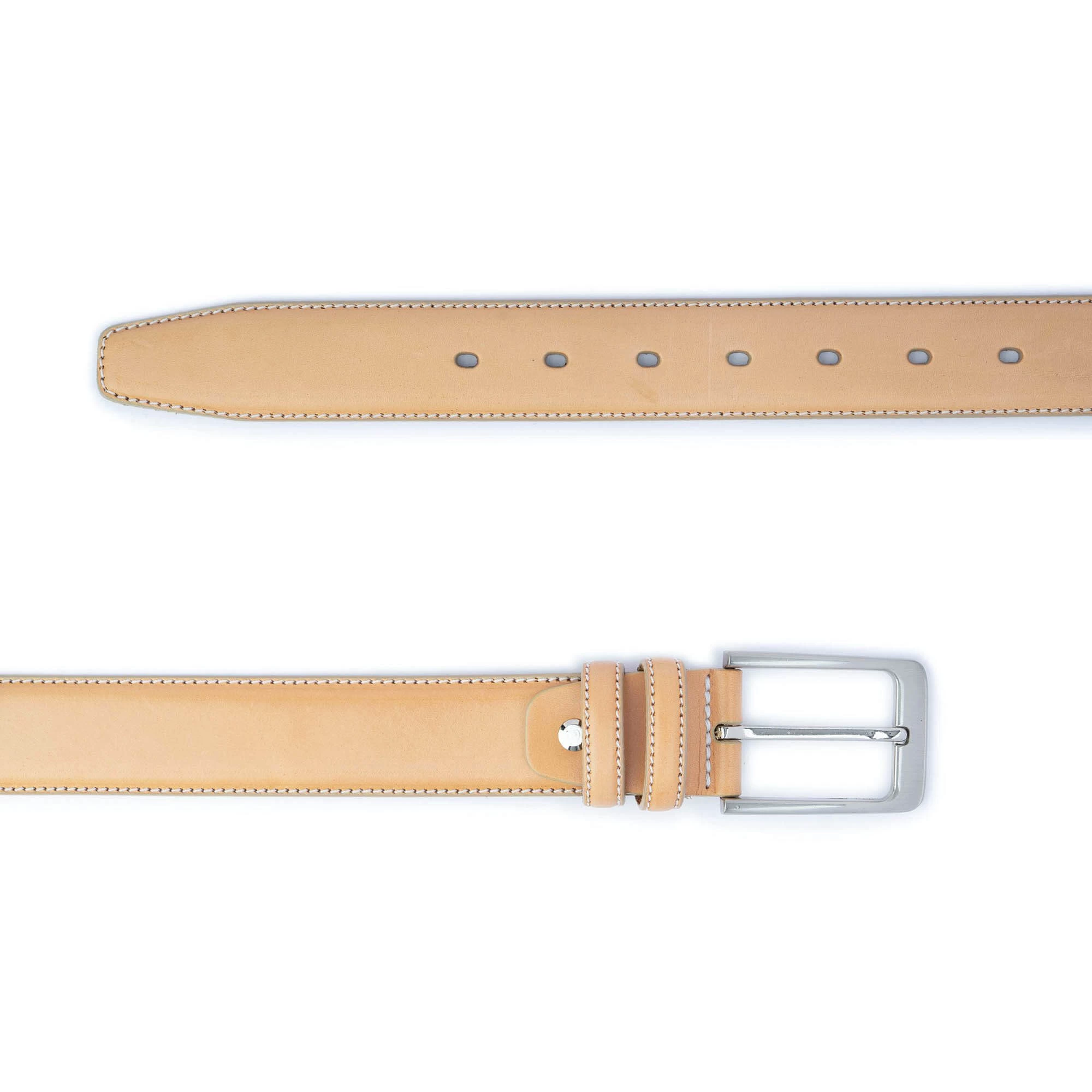 Classic Mens Beige Belt For Trousers – Real Leather 5 Classic Mens Beige Belt For Trousers – Real Leather - Image 3