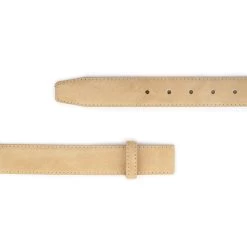 Beige Suede Belt Strap For Buckles