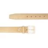 Beige Suede Belt With Gold Buckle -Belt Shop beige suede belt with gold buckle 2