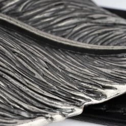 Silver Feather Buckle Belt Black Leather 15 Silver Feather Buckle Belt Black Leather -Belt Shop belt with leaf buckle black full grain leather 7 1