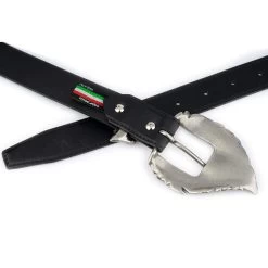 Belt With Leaf Buckle | Black Full Grain Leather -Belt Shop belt with leaf buckle black full grain leather 8