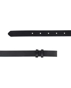 Black Belt Leather Strap 20 Mm