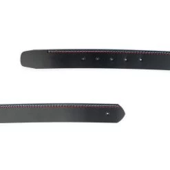 Black Belt Strap For Buckles Colorful Stitching