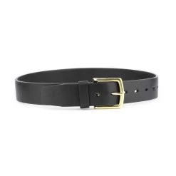 Black Belt With Brass Buckle | Full Grain Leather 40 Mm -Belt Shop black belt with brass buckle full grain leather 40 mm 8