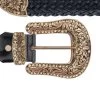Black Braided Western Belt With Copper Buckle -Belt Shop black braided western belt with copper buckle copy