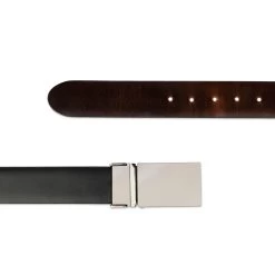 Black Brown Men’s Reversible Belt With Plate Buckle 11 Black Brown Men’s Reversible Belt With Plate Buckle -Belt Shop black brown mens reversible belt with plate buckle 28 40 55usd 5