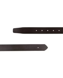 Black Brown No Buckle Leather Belt Strap 30 Mm