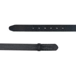 Black Croco Embossed Replacement Belt Strap For Buckles 30 Mm