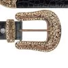 Black Croco Western Belt With Copper Rhinestone Buckle 1 Black Croco Western Belt With Copper Rhinestone Buckle -Belt Shop black croco western belt with copper rhinestone buckle copy