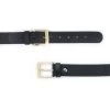 Black Double Gold Buckle Belt | Full Grain Leather 3.5 Cm -Belt Shop black double gold buckle belt full grain leather 3.5 cm 2