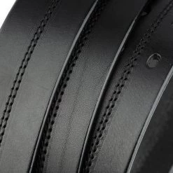 Black Double Hole Leather Belt Strap Replacement 4.0 Cm -Belt Shop black double hole leather belt strap replacement 4.0 cm 4